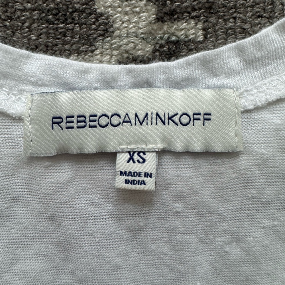 Rebecca Minkoff 100% Linen White Tank Top Size XS - Picture 6 of 7